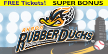 Akron RubberDucks, 4 FREE, with purchase of GREETING for Birthday or Anniversary