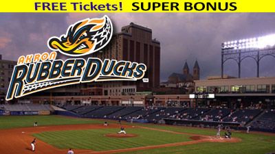 Akron RubberDucks, 4 FREE, with purchase of GREETING for Birthday or Anniversary